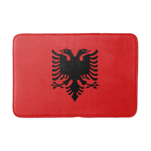 Patriotic Albanian Flag Bath Mat