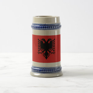 Patriotic Albanian Flag Beer Stein