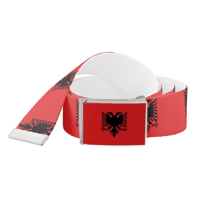 Patriotic Albanian Flag Belt (Snake)