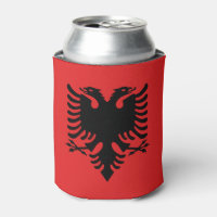 Patriotic Albanian Flag Can Cooler
