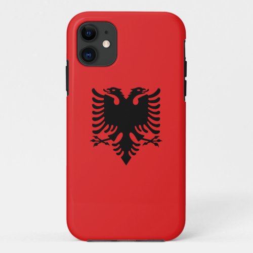 Patriotic Albanian Flag iPhone 11 Case