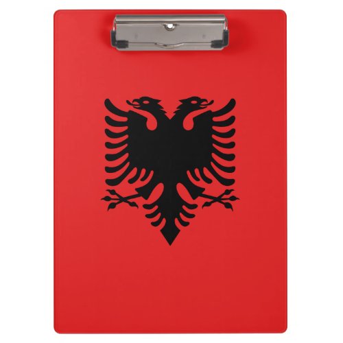 Patriotic Albanian Flag Clipboard