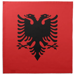 Patriotic Albanian Flag Cloth Napkin