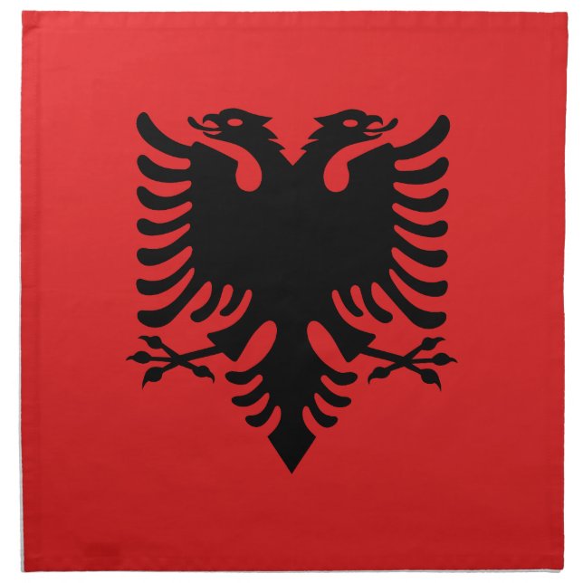 Patriotic Albanian Flag Cloth Napkin (Front)
