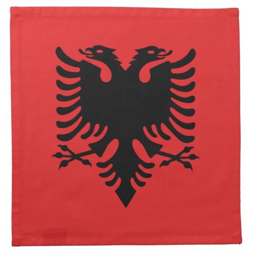 Patriotic Albanian Flag Cloth Napkin