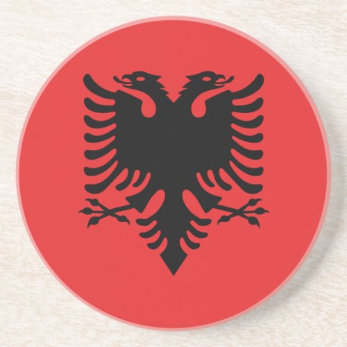 Patriotic Albanian Flag Coaster