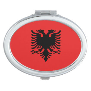 Patriotic Albanian Flag Compact Mirror