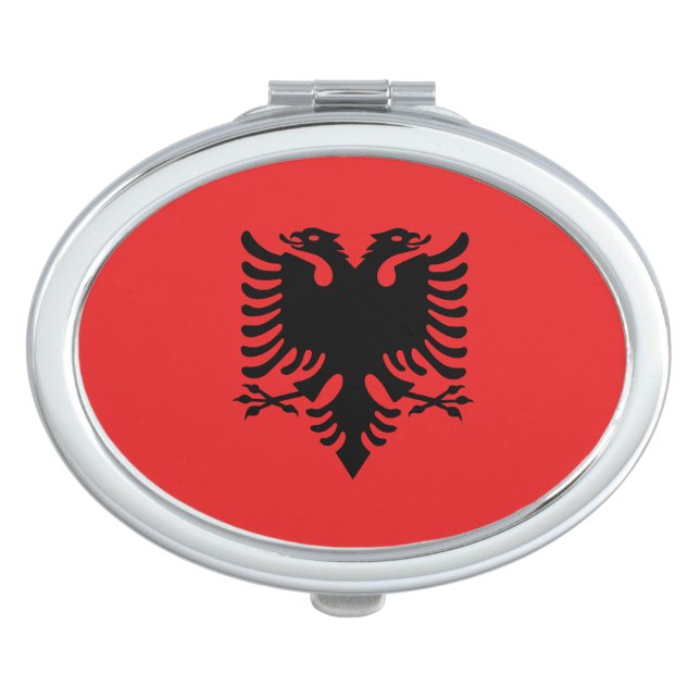Patriotic Albanian Flag Compact Mirror (Front)