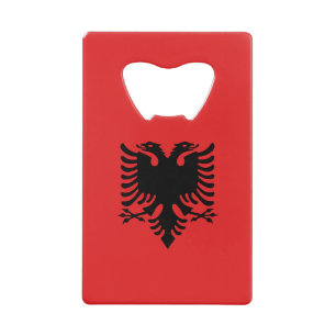 Patriotic Albanian Flag Credit Card Bottle Opener