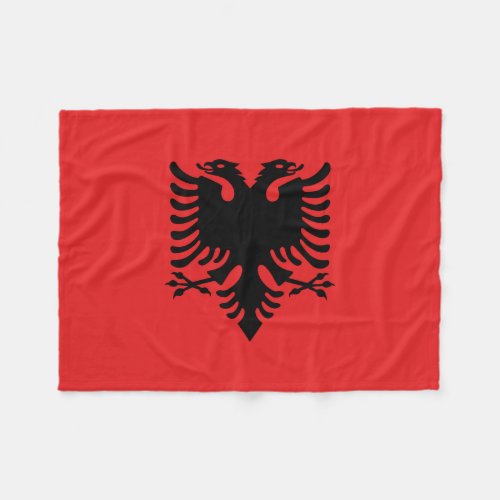 Patriotic Albanian Flag Fleece Blanket