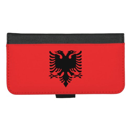Patriotic Albanian Flag iPhone 87 Plus Wallet Case