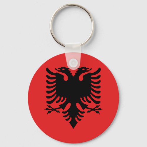 Patriotic Albanian Flag Keychain