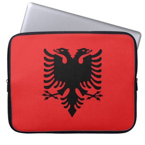 Patriotic Albanian Flag Laptop Sleeve