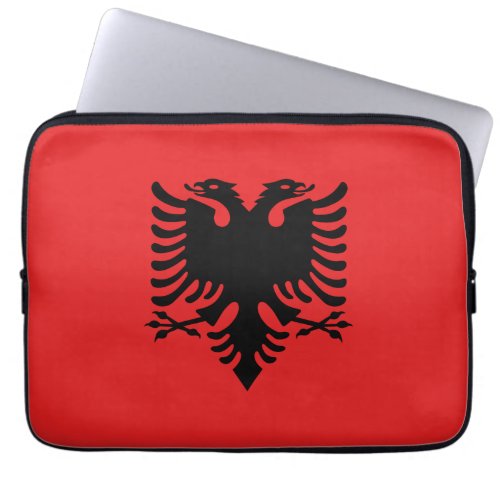 Patriotic Albanian Flag Laptop Sleeve