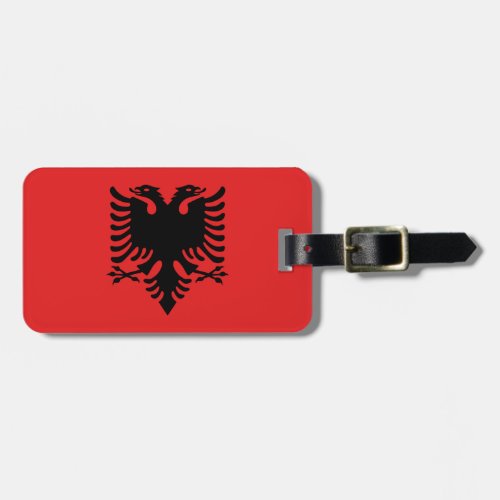 Patriotic Albanian Flag Luggage Tag