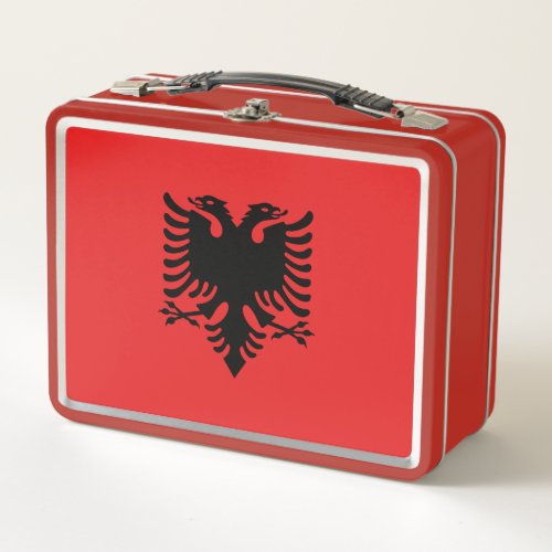 Patriotic Albanian Flag Metal Lunch Box