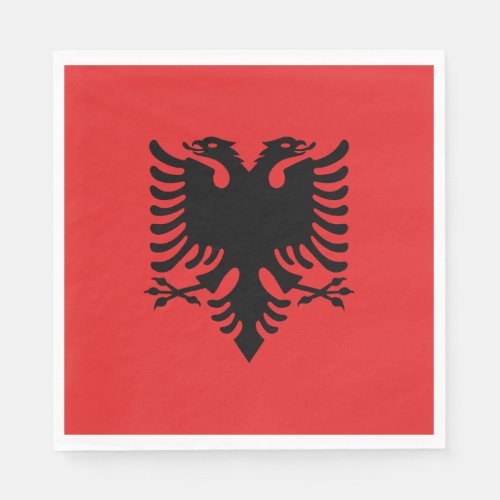 Patriotic Albanian Flag Napkins