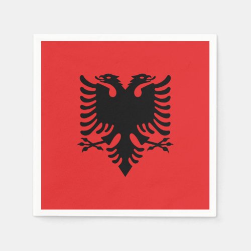 Patriotic Albanian Flag Napkins