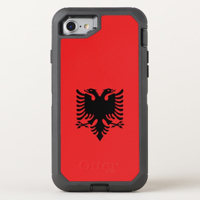 Patriotic Albanian Flag Otterbox iPhone Case (Back)