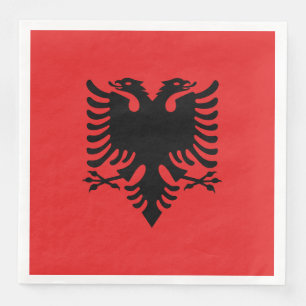 Patriotic Albanian Flag Paper Dinner Napkins