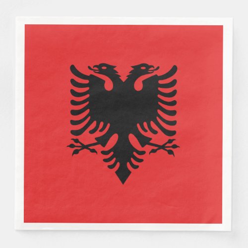Patriotic Albanian Flag Paper Dinner Napkins