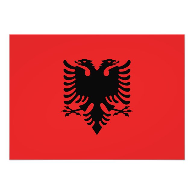Patriotic Albanian Flag Photo Print (Front)