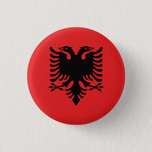 Patriotic Albanian Flag Pinback Button