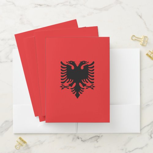 Patriotic Albanian Flag Pocket Folder