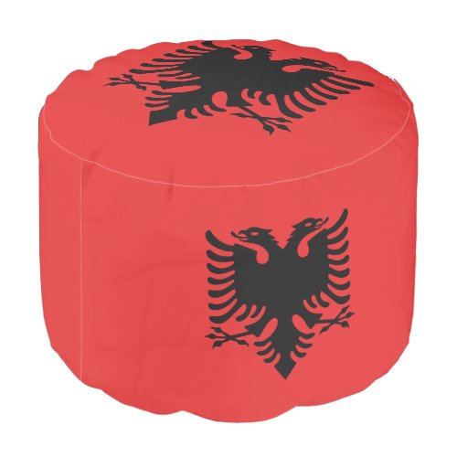 Patriotic Albanian Flag Pouf