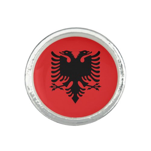 Patriotic Albanian Flag Ring