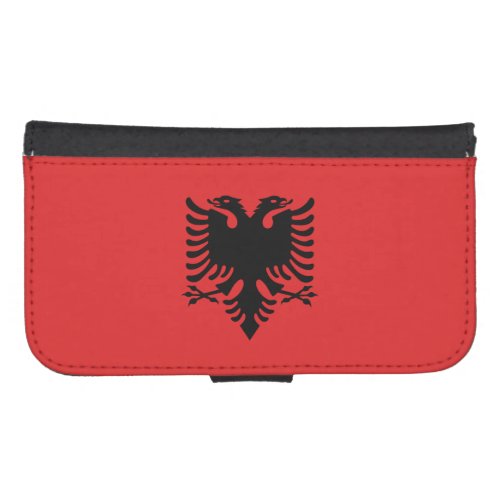 Patriotic Albanian Flag Galaxy S4 Wallet Case