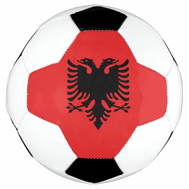 Patriotic Albanian Flag Soccer Ball (Front)