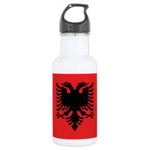 Patriotic Albanian Flag Stainless Steel Water Bottle