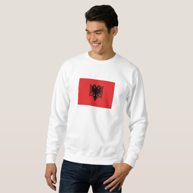 Patriotic Albanian Flag Sweatshirt (Front Full)