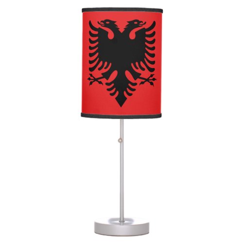 Patriotic Albanian Flag Table Lamp