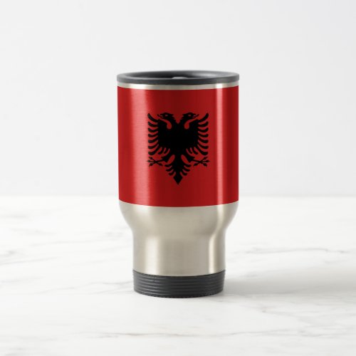 Patriotic Albanian Flag Travel Mug