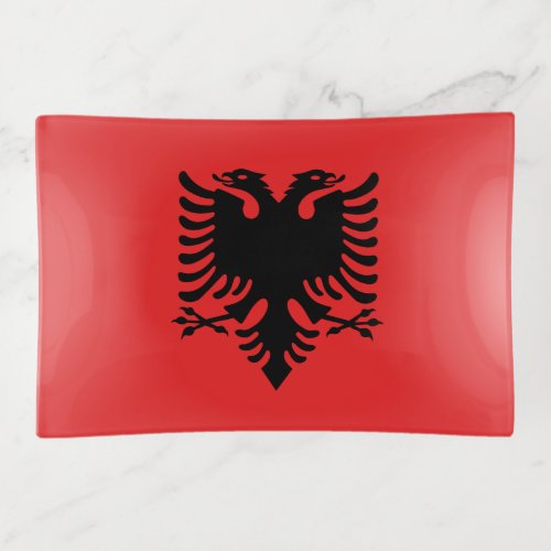 Patriotic Albanian Flag Trinket Tray