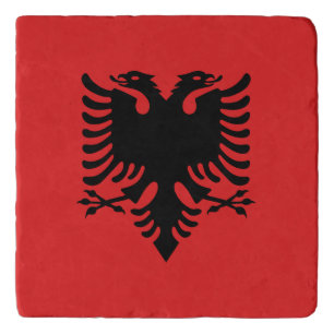 Patriotic Albanian Flag Trivet