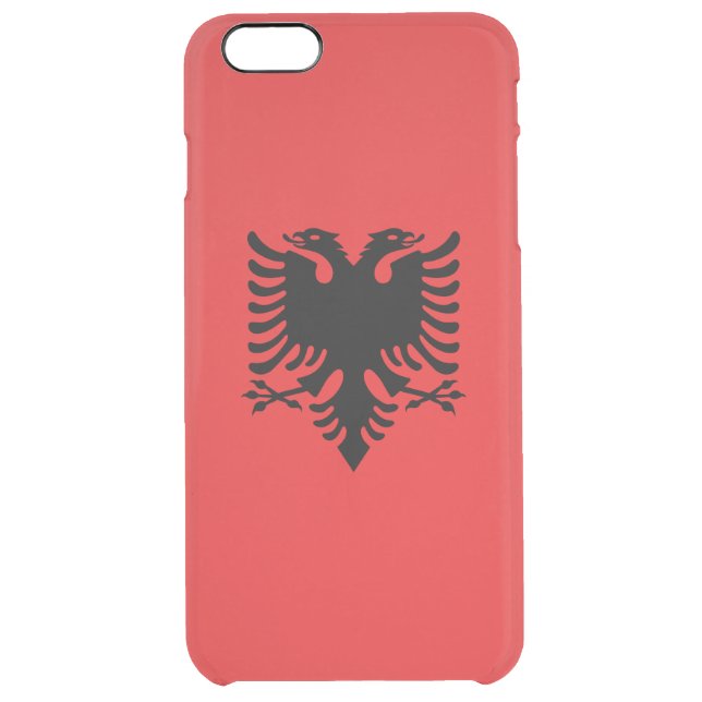 Patriotic Albanian Flag Uncommon iPhone Case (Back)