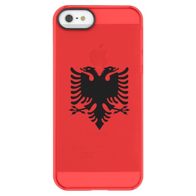 Patriotic Albanian Flag Uncommon iPhone Case (Back)