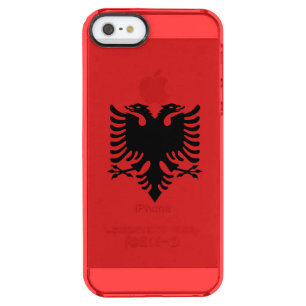 Patriotic Albanian Flag Clear iPhone SE/5/5s Case