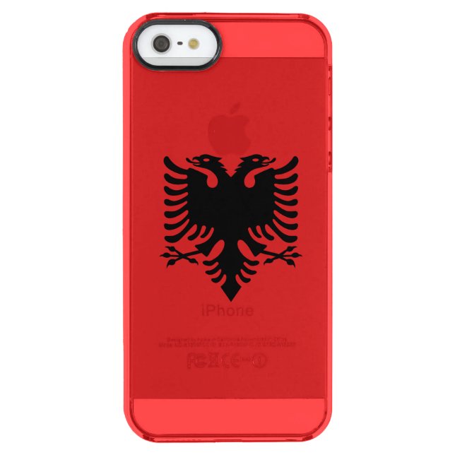 Patriotic Albanian Flag Uncommon iPhone Case (Back)