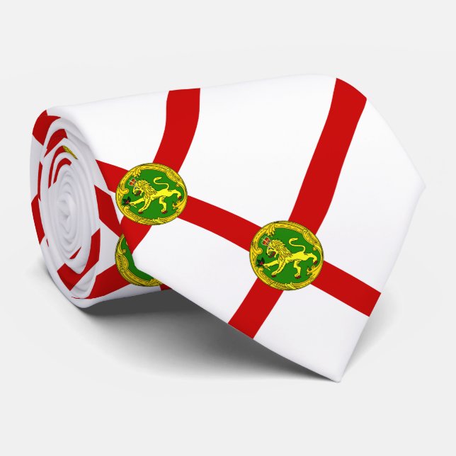 Patriotic Alderney Flag Neck Tie (Rolled)
