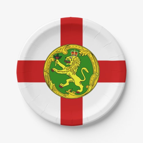 Patriotic Alderney Flag Paper Plates