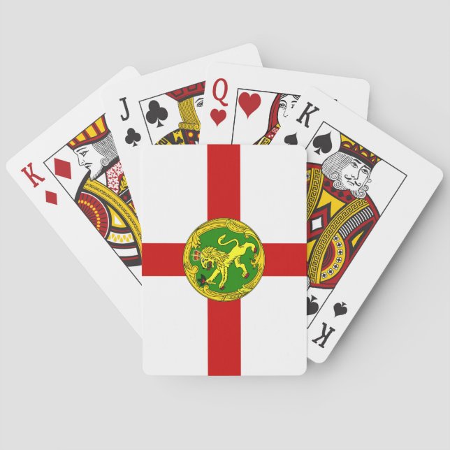 Patriotic Alderney Flag Poker Cards (Back)