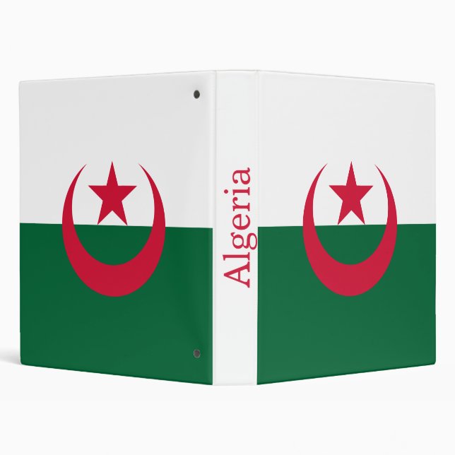 Patriotic Algerian Flag 3 Ring Binder (Background)