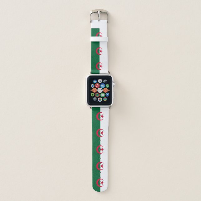 Patriotic Algerian Flag Apple Watch Band (Front)