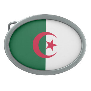 Patriotic Algerian Flag Belt Buckle