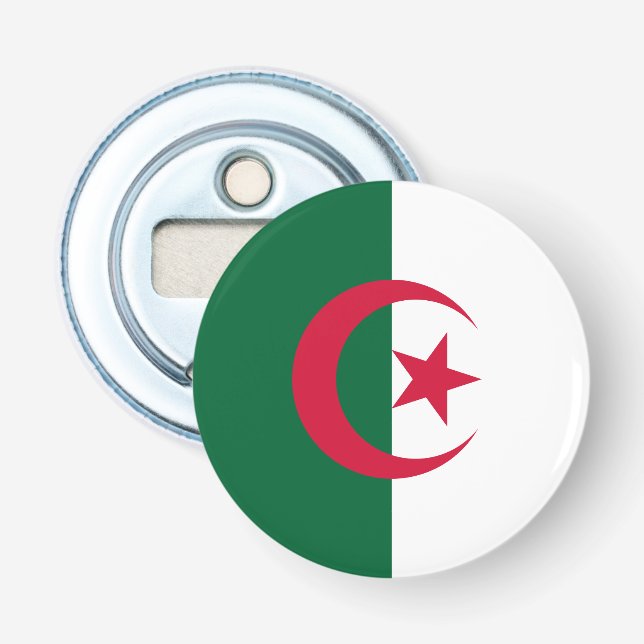 Patriotic Algerian Flag Bottle Opener (Front)