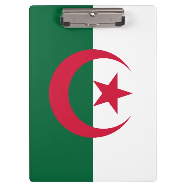 Patriotic Algerian Flag Clipboard (Front)